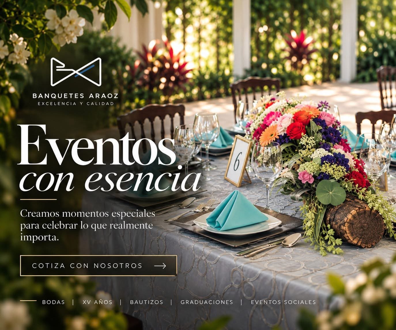 Montaje elegante de mesa para evento